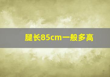 腿长85cm一般多高