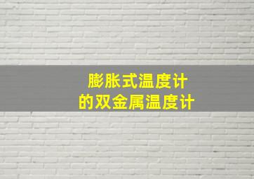 膨胀式温度计的双金属温度计