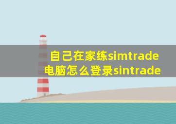 自己在家练simtrade电脑怎么登录sintrade