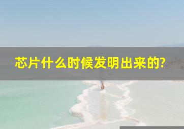 芯片什么时候发明出来的?