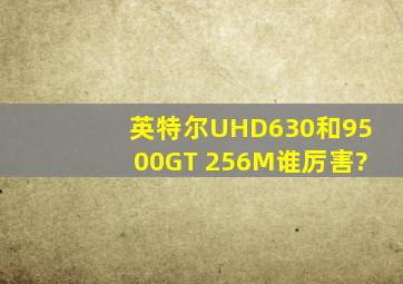 英特尔UHD630和9500GT 256M谁厉害?