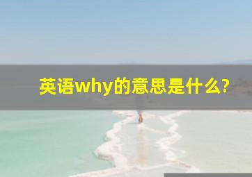 英语why的意思是什么?