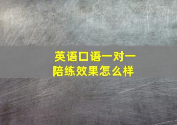 英语口语一对一陪练,效果怎么样 