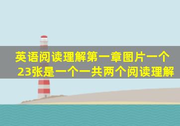 英语阅读理解第一章图片一个23张是一个一共两个阅读理解