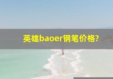 英雄baoer钢笔价格?