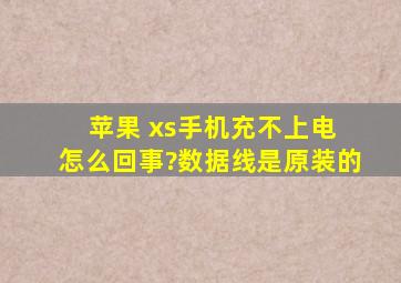 苹果 xs手机充不上电 怎么回事?数据线是原装的