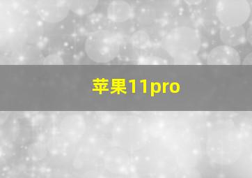 苹果11pro