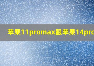 苹果11promax跟苹果14pro对比