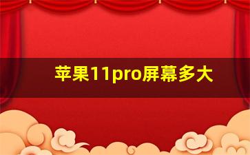 苹果11pro屏幕多大