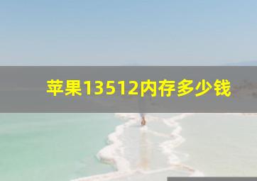 苹果13512内存多少钱