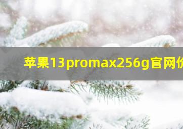 苹果13promax256g官网价格(