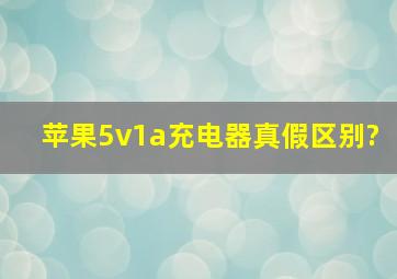 苹果5v1a充电器真假区别?