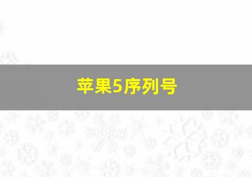 苹果5序列号