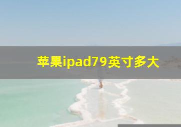 苹果ipad79英寸多大