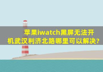 苹果iwatch黑屏无法开机武汉利济北路哪里可以解决?