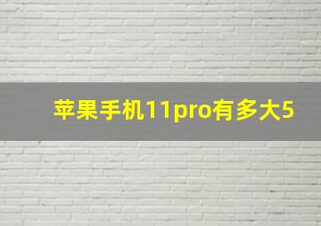 苹果手机11pro有多大5