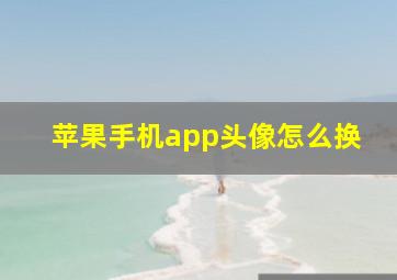 苹果手机app头像怎么换