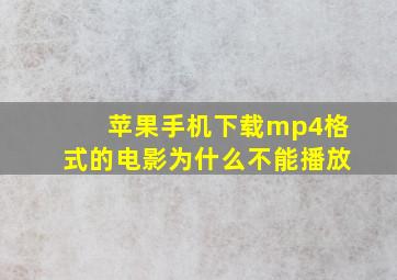 苹果手机下载mp4格式的电影为什么不能播放(