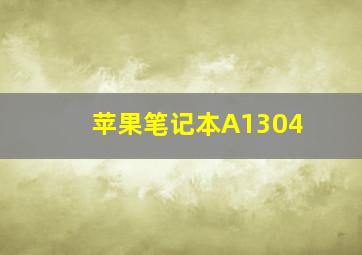 苹果笔记本A1304