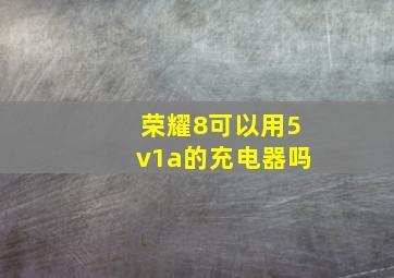 荣耀8可以用5v1a的充电器吗