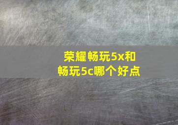 荣耀畅玩5x和畅玩5c哪个好点