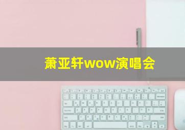 萧亚轩wow演唱会