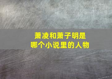 萧凌和萧子明是哪个小说里的人物(