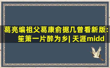 葛亮编祖父葛康俞《据几曾看》新版:笙箫一片醉为乡| 天涯·读书...