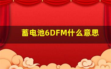 蓄电池6DFM什么意思(