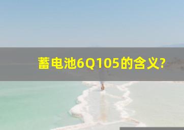 蓄电池6Q105的含义?