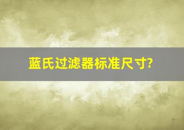 蓝氏过滤器标准尺寸?