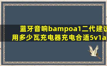 蓝牙音响,b&oa1二代,建议用多少瓦充电器充电合适,5v1a太难了,发烫...