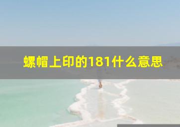 螺帽上印的181什么意思