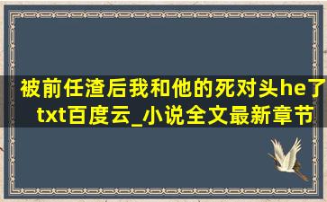 被前任渣后我和他的死对头he了txt百度云_小说全文最新章节在线阅读...