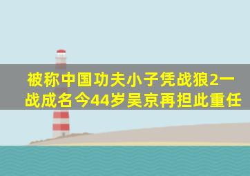 被称中国功夫小子,凭《战狼2》一战成名,今44岁吴京再担此重任