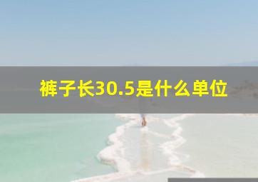 裤子长30.5是什么单位(