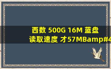 西数 500G 16M 蓝盘 读取速度 才57MB/s