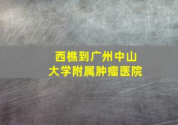 西樵到广州中山大学附属肿瘤医院