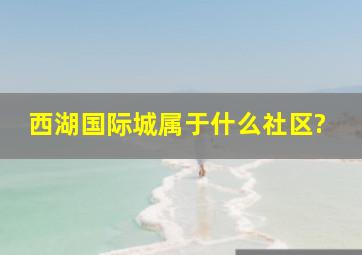 西湖国际城属于什么社区?