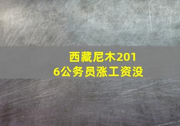 西藏尼木2016公务员涨工资没