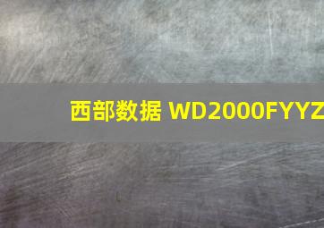 西部数据 WD2000FYYZ