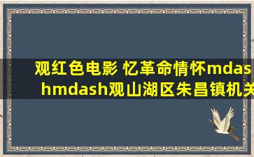 观红色电影 忆革命情怀——观山湖区朱昌镇机关党总支组织全体老...