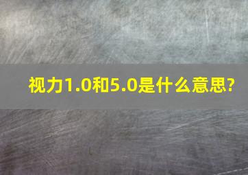 视力1.0和5.0是什么意思?