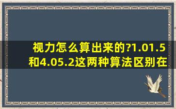 视力怎么算出来的?1.01.5和4.05.2这两种算法区别在哪?