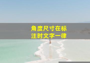 角度尺寸在标注时文字一律