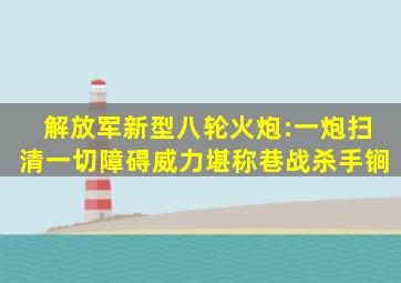 解放军新型八轮火炮:一炮扫清一切障碍,威力堪称巷战杀手锏