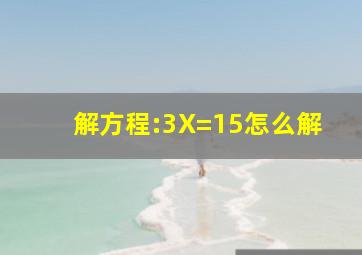 解方程:3X=15怎么解(