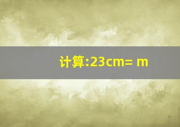计算:23cm=( )m