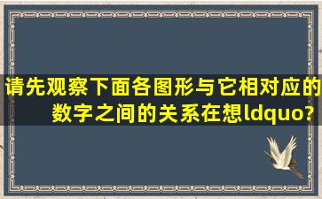 请先观察下面各图形与它相对应的数字之间的关系,在想“?”处应填几...