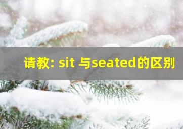 请教: sit 与seated的区别
